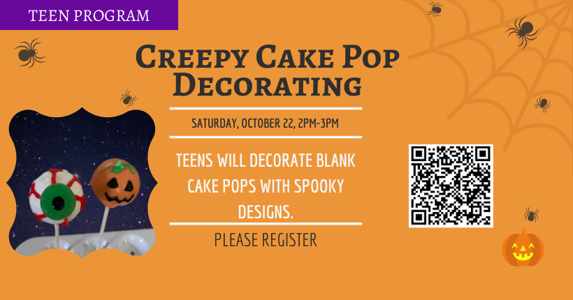 Creepy Cake Pop Decorating Oct. 22