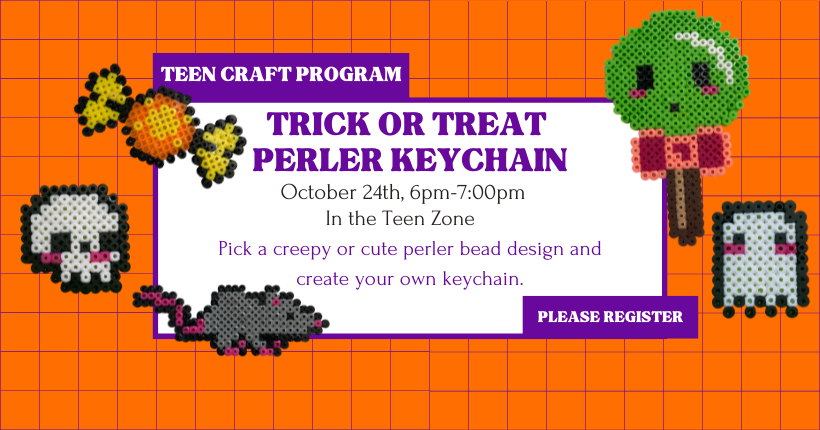 Trick or Treat Perler Bead Keychains Oct. 24